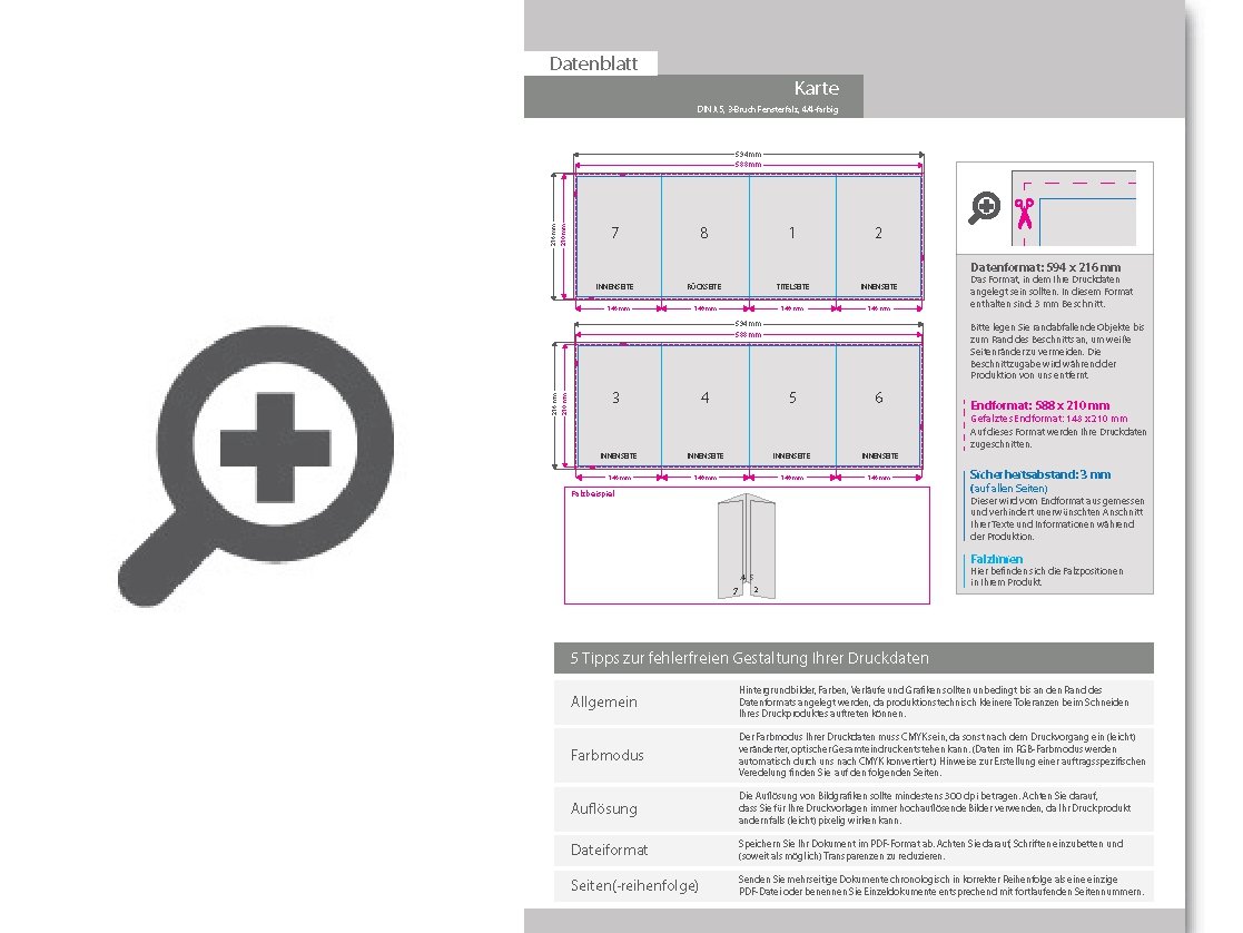 Product Bild einladungskarte__gefalzt_auf_din_a5__vertikaler_3-bruch_fensterfalz__8-seitig