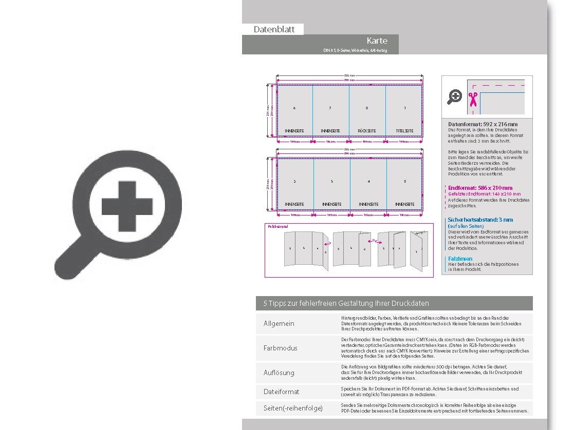 Product Bild einladungskarte__gefalzt_auf_din_a5__vertikaler_wickelfalz__8-seitig