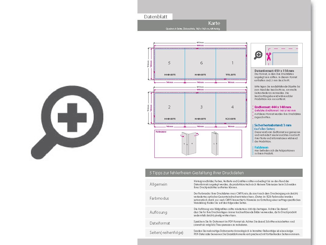 Product Bild einladungskarte__gefalzt_auf_quadrat_14_8_cm_x_14_8_cm__vertikaler_zickzackfalz__6-seitig